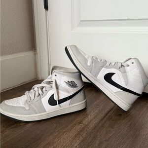 Jordan Athletic Shoes in White and Black